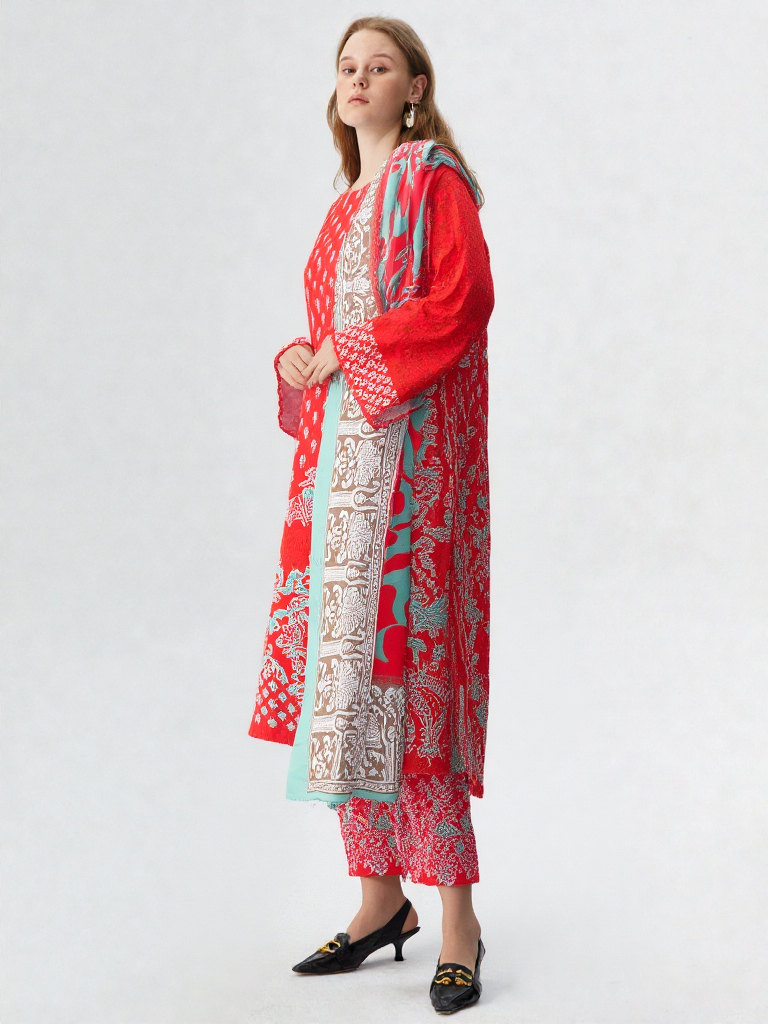 3 Piece Khaddar Suit-Printed