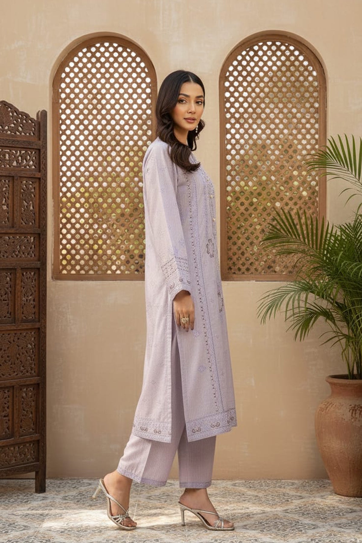2Pc - Embroidered Zarri Lawn Dress