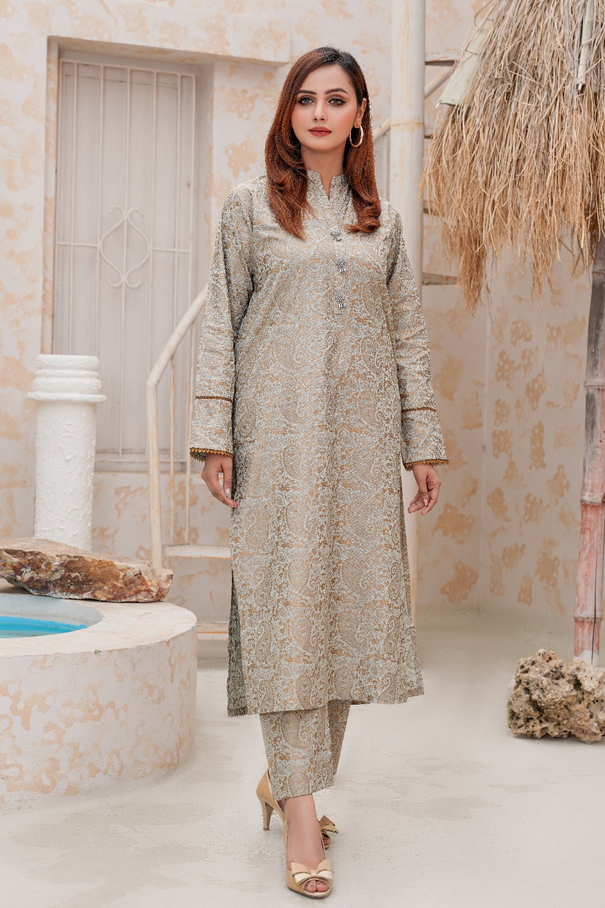 2 Piece Khaddar Suit-Paste Print