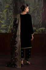 3 Piece - Embroidered Velvet Suit