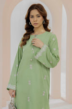 2 Piece Raw Silk Suit-Embroidered (Pret)