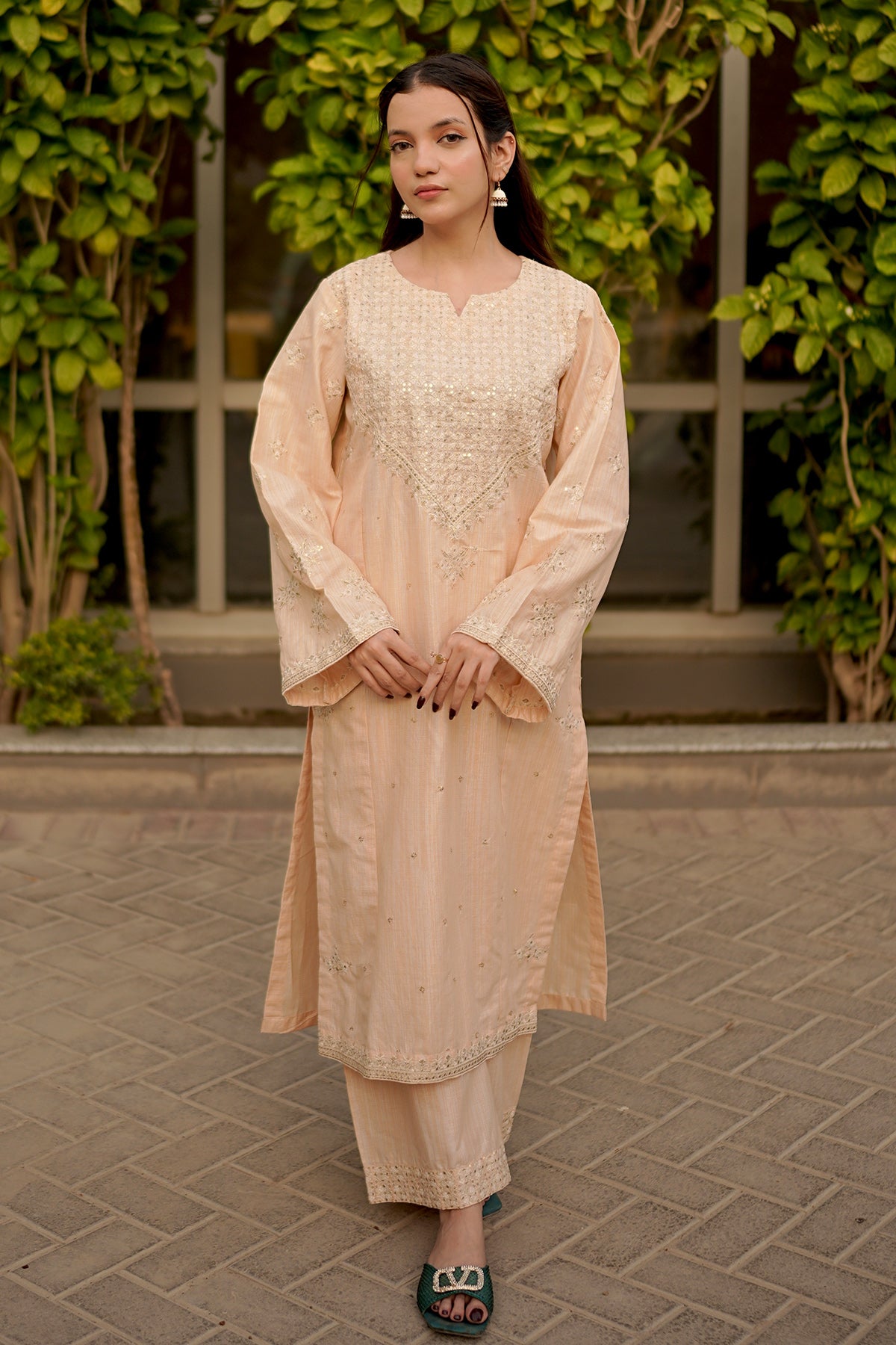 2Pc - Embroidered Zarri Lawn Dress