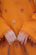 2Pc - Embroidered Solid Dress