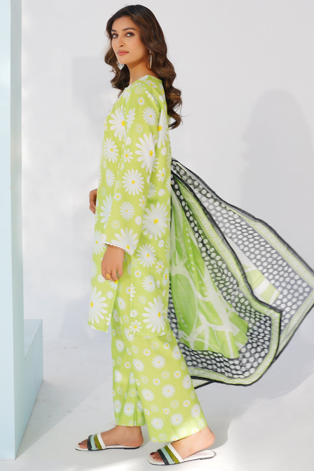 3 Piece Cambric Suit-Printed