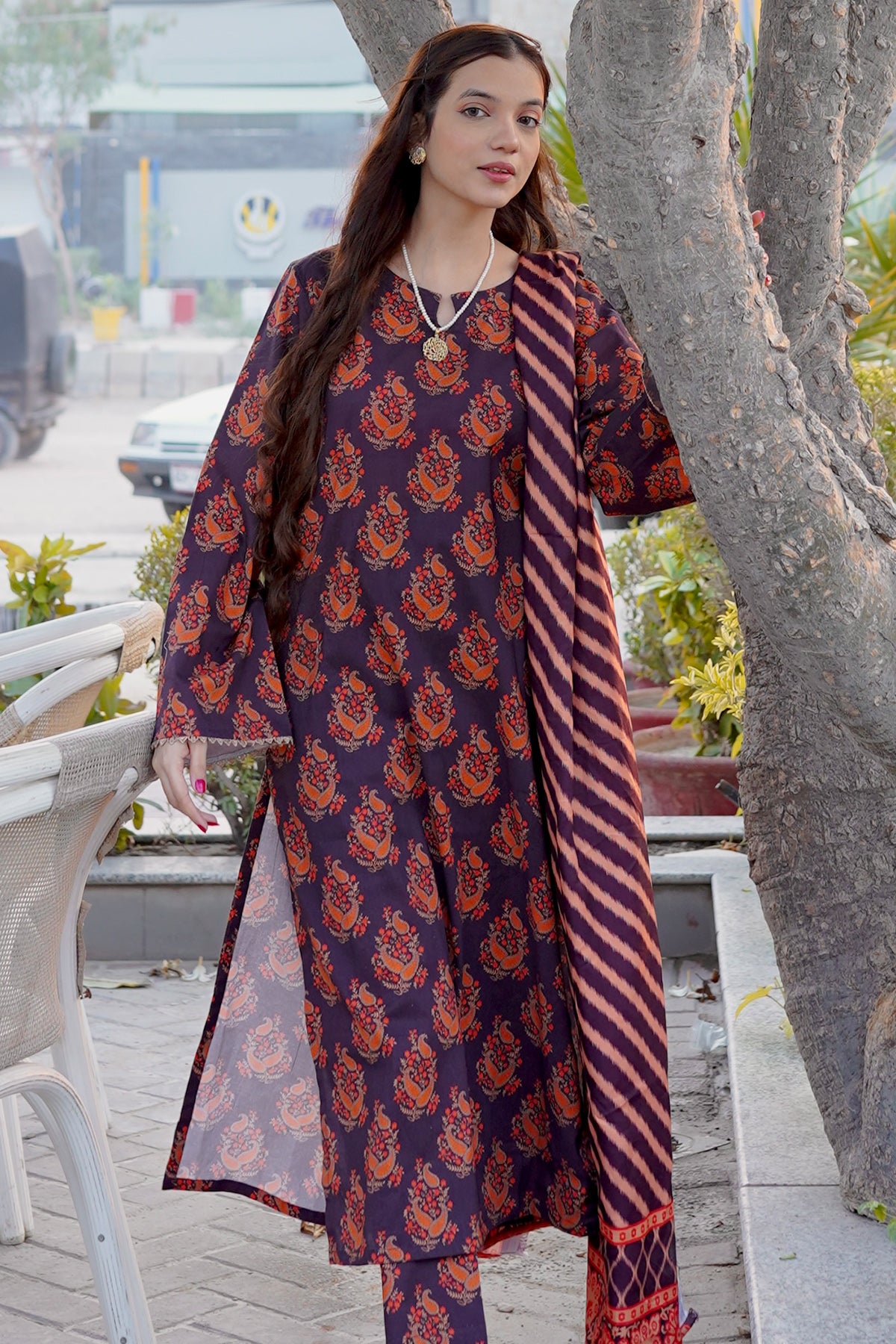 3 Piece Khaddar Suit-Printed