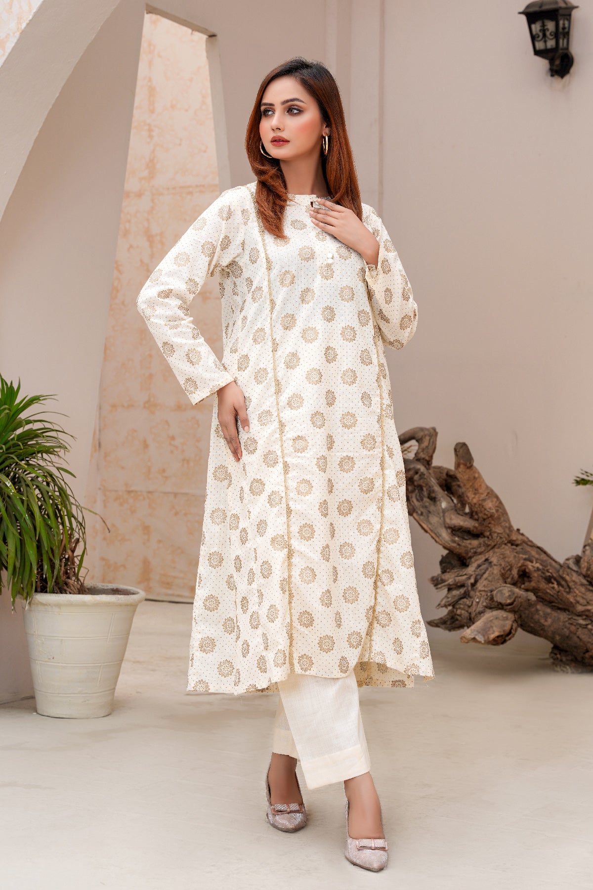 Khaddar Suit-Paste Printed Shirt