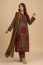 3 Piece Khaddar Suit-Printed