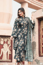 3 Piece Cambric Suit-Printed