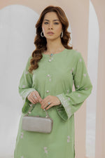 2 Piece Raw Silk Suit-Embroidered (Pret)