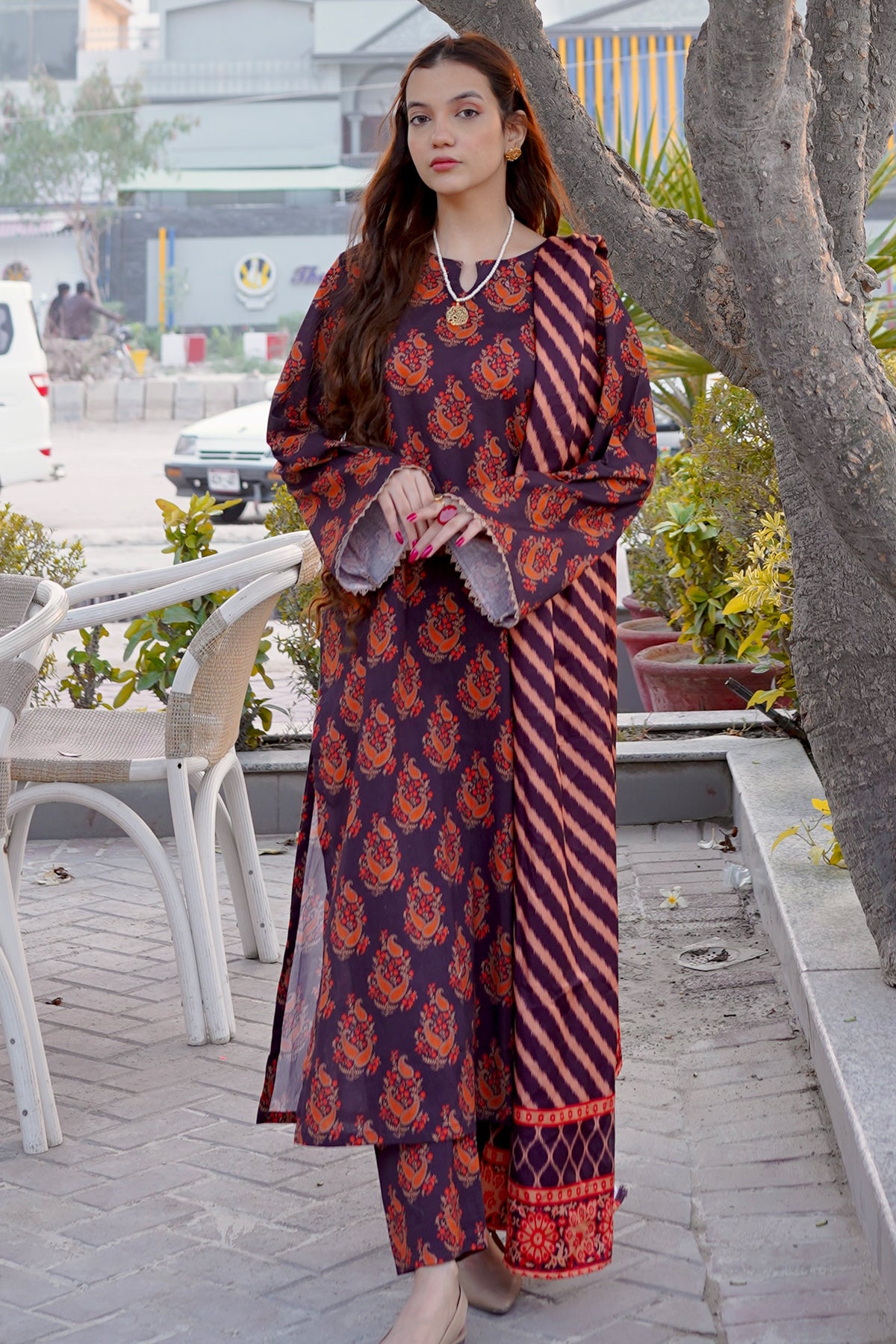 3 Piece Khaddar Suit-Printed