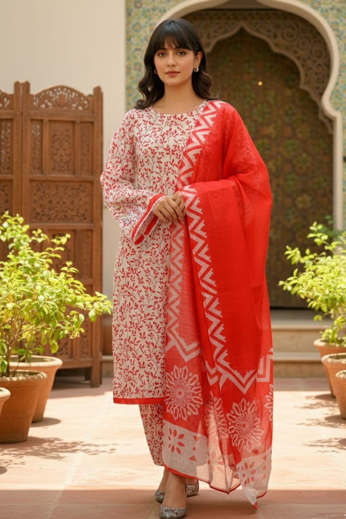3 Piece Lawn Suit-Printed