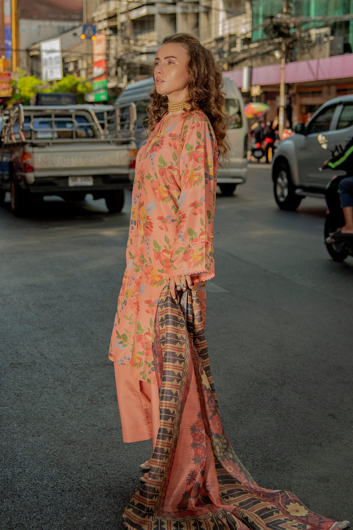 3 Piece Cambric Suit-Printed