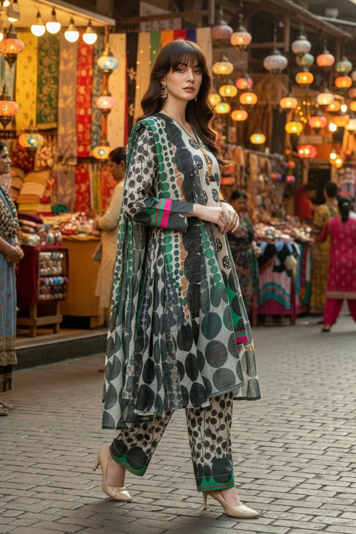 3 Piece Lawn Suit-Printed