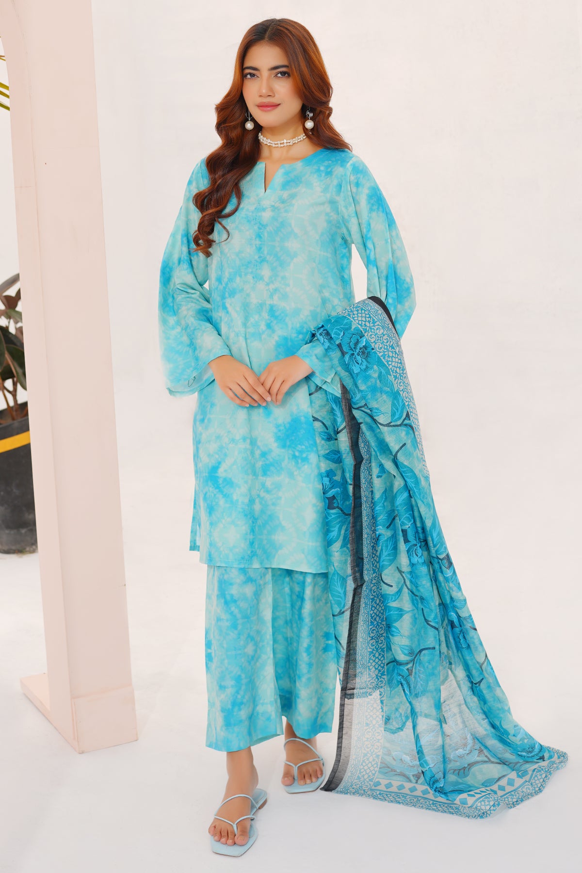 3 Piece Lawn Suit-Printed