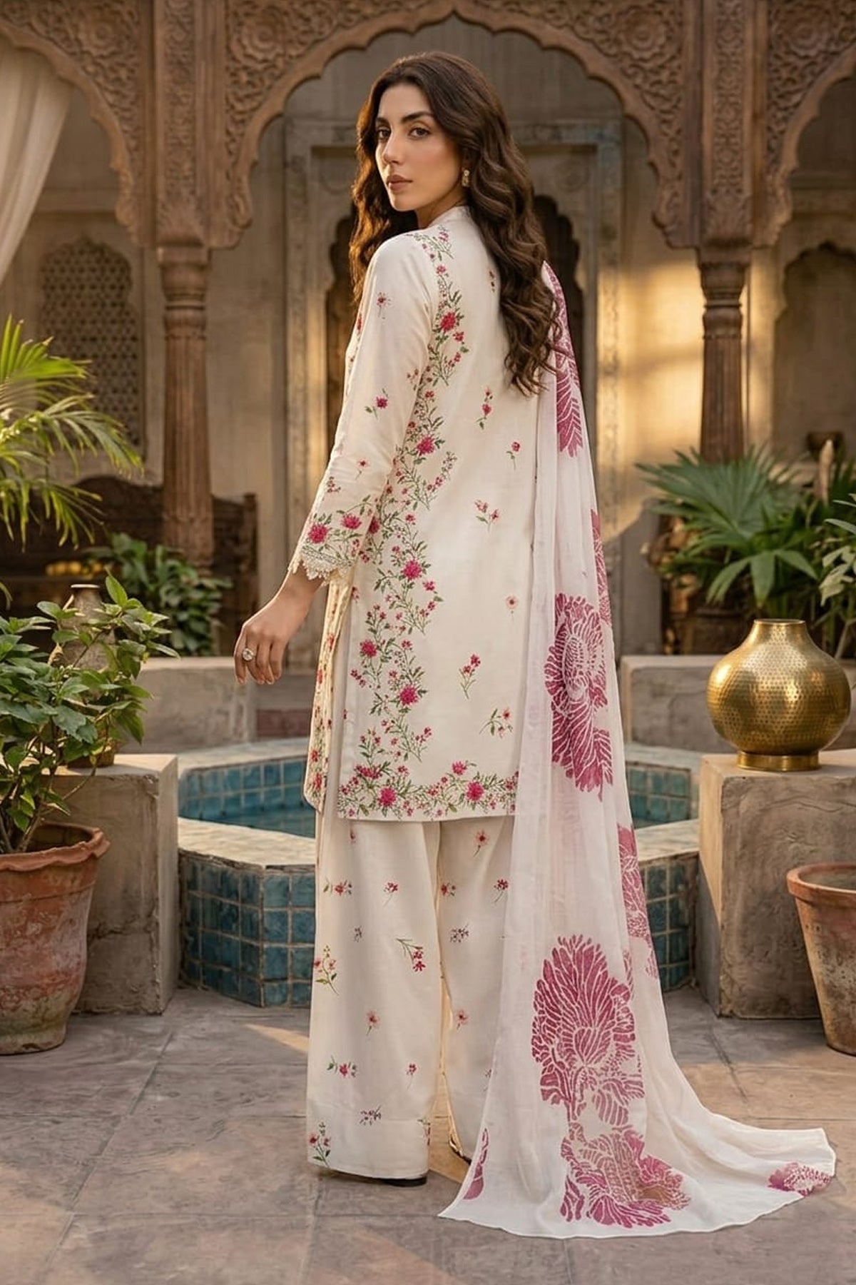 3 Piece Lawn Suit-Printed