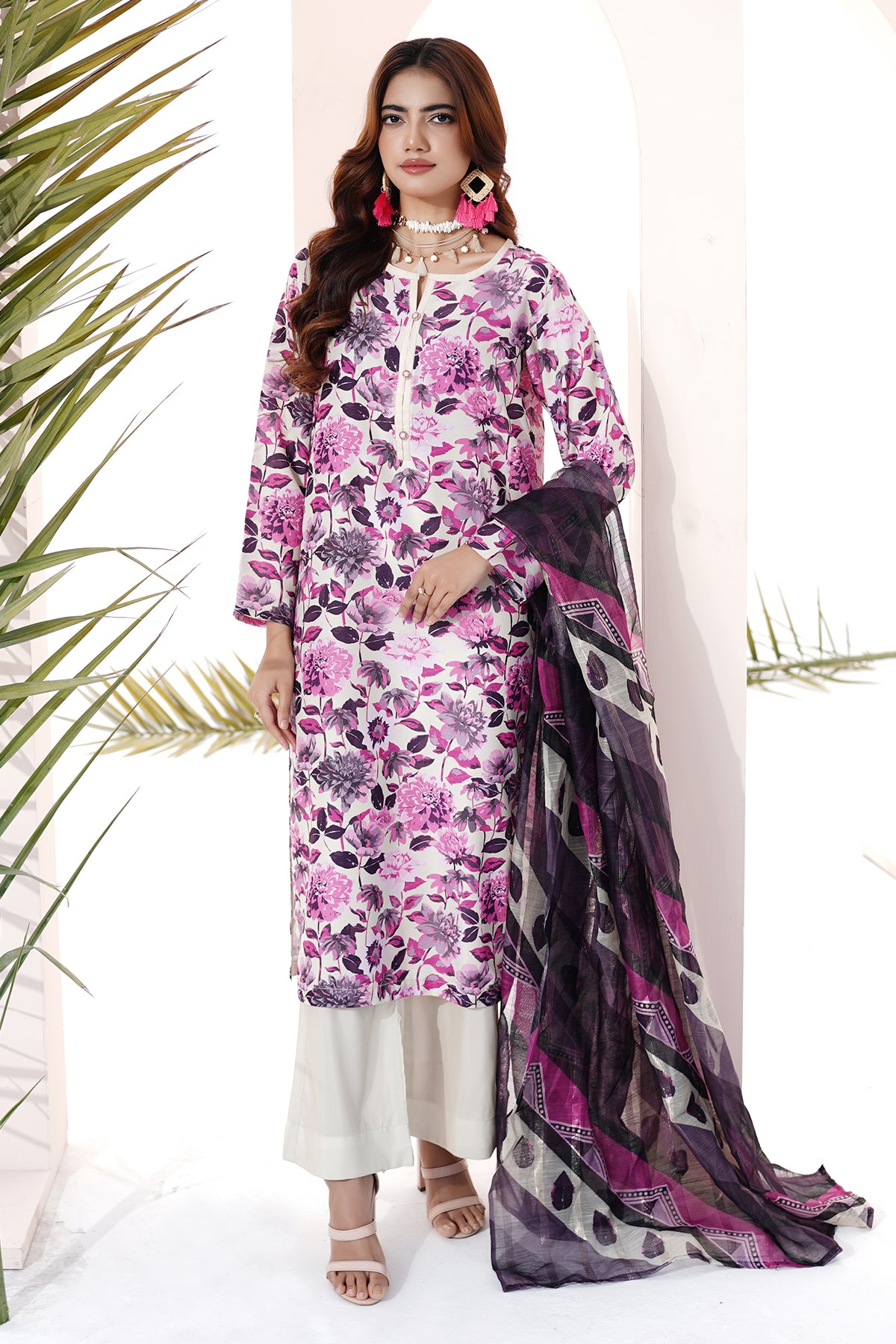3 Piece Lawn Suit-Printed