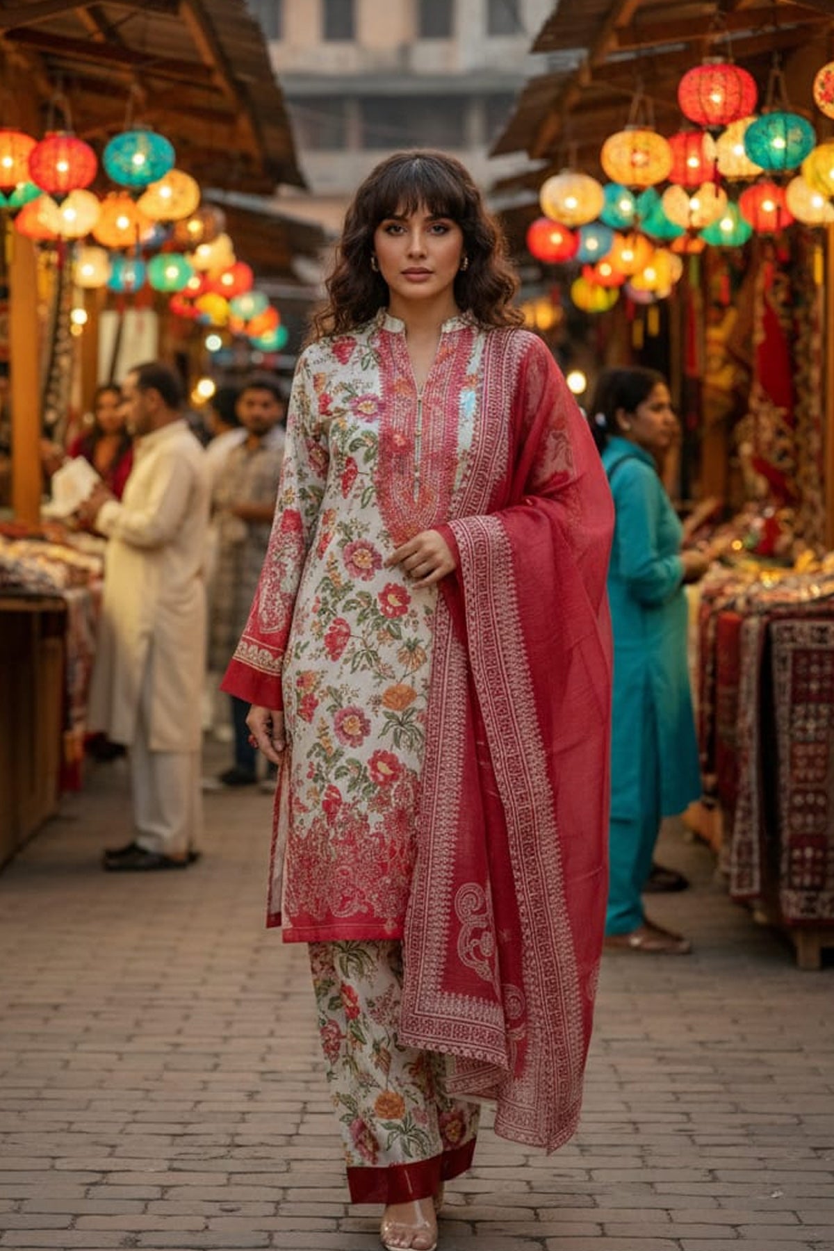 3 Piece Lawn Suit-Printed