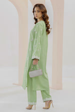 2 Piece Raw Silk Suit-Embroidered (Pret)
