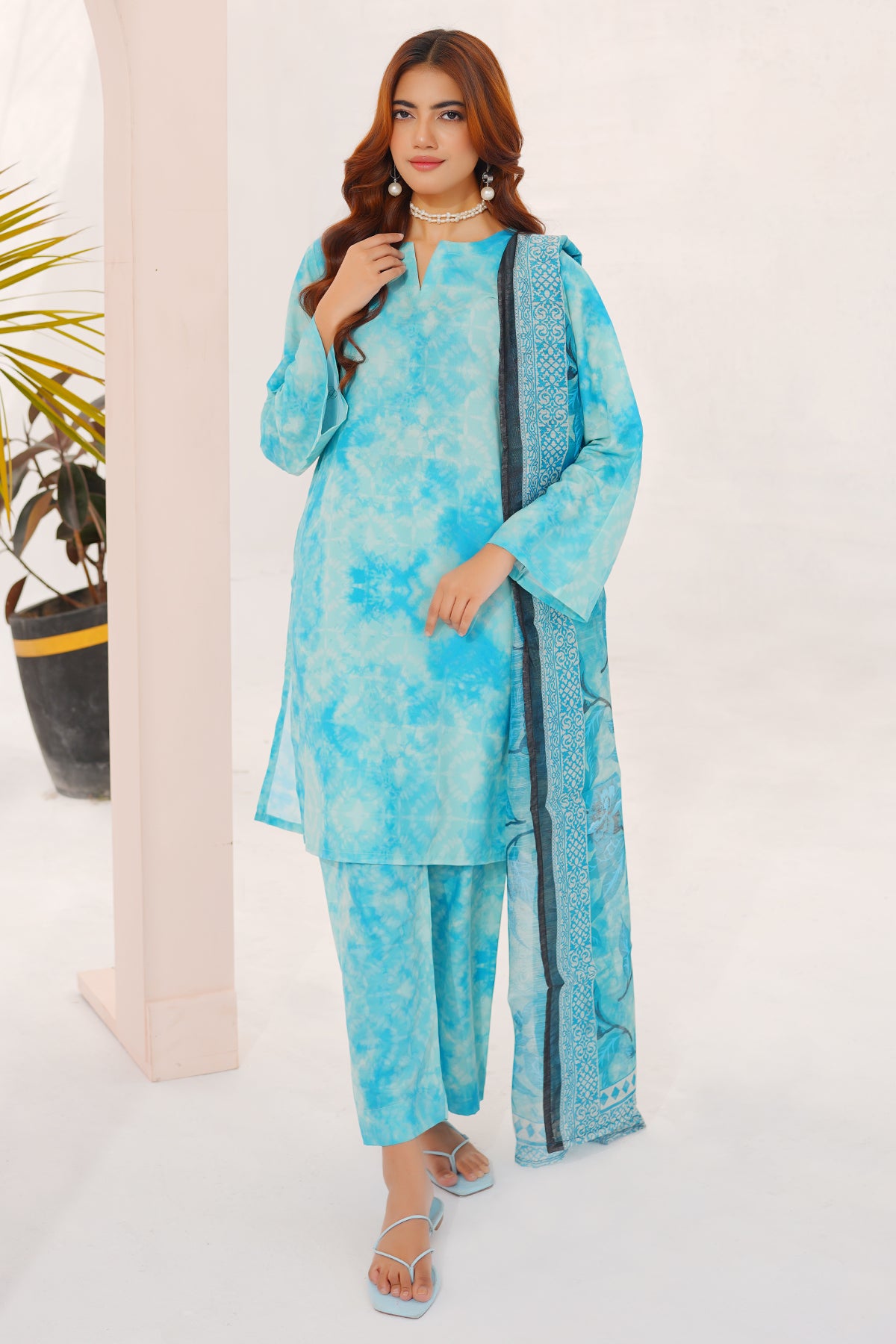 3 Piece Lawn Suit-Printed