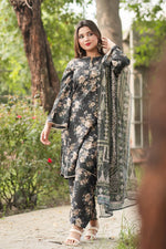 3 Piece Cambric Suit-Printed