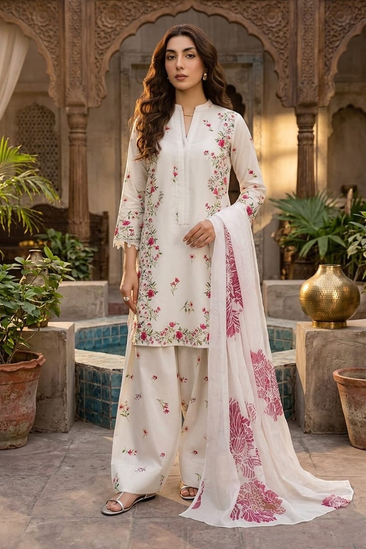 3 Piece Lawn Suit-Printed