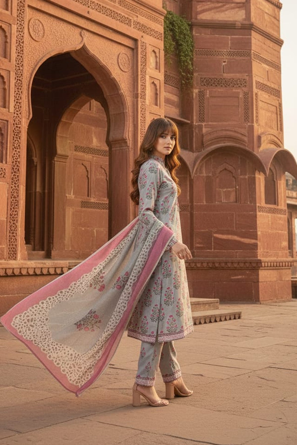 3 Piece Lawn Suit-Printed