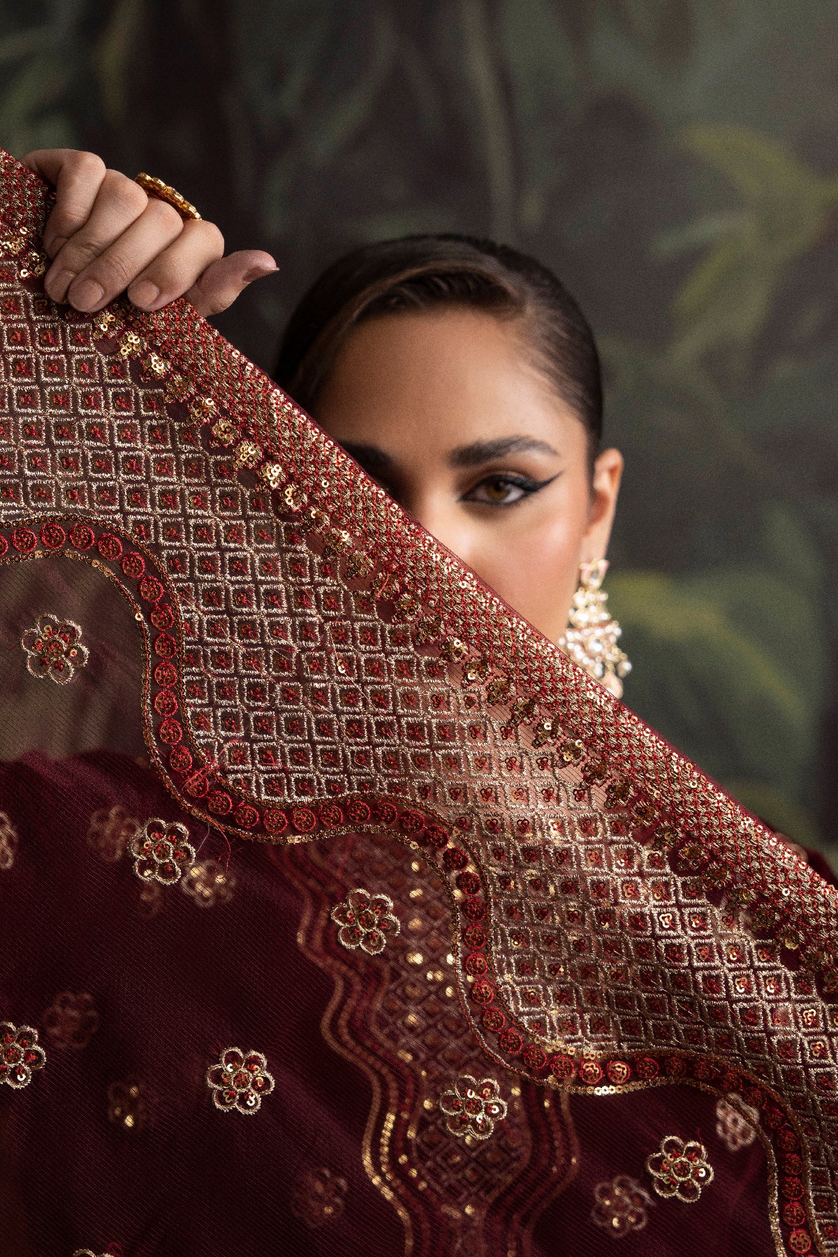 3 Piece - Embroidered Velvet Suit