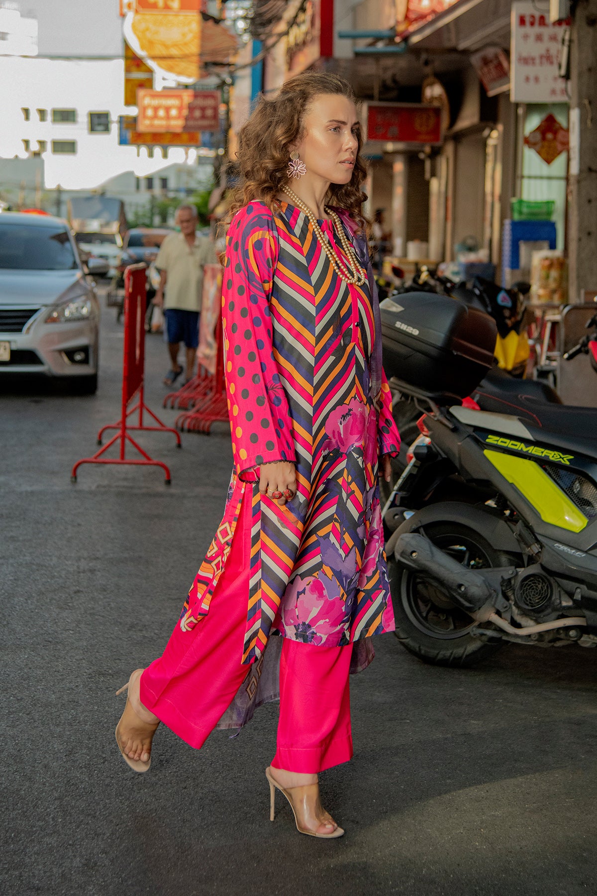 3 Piece Cambric Suit-Printed