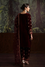 3 Piece - Embroidered Velvet Suit