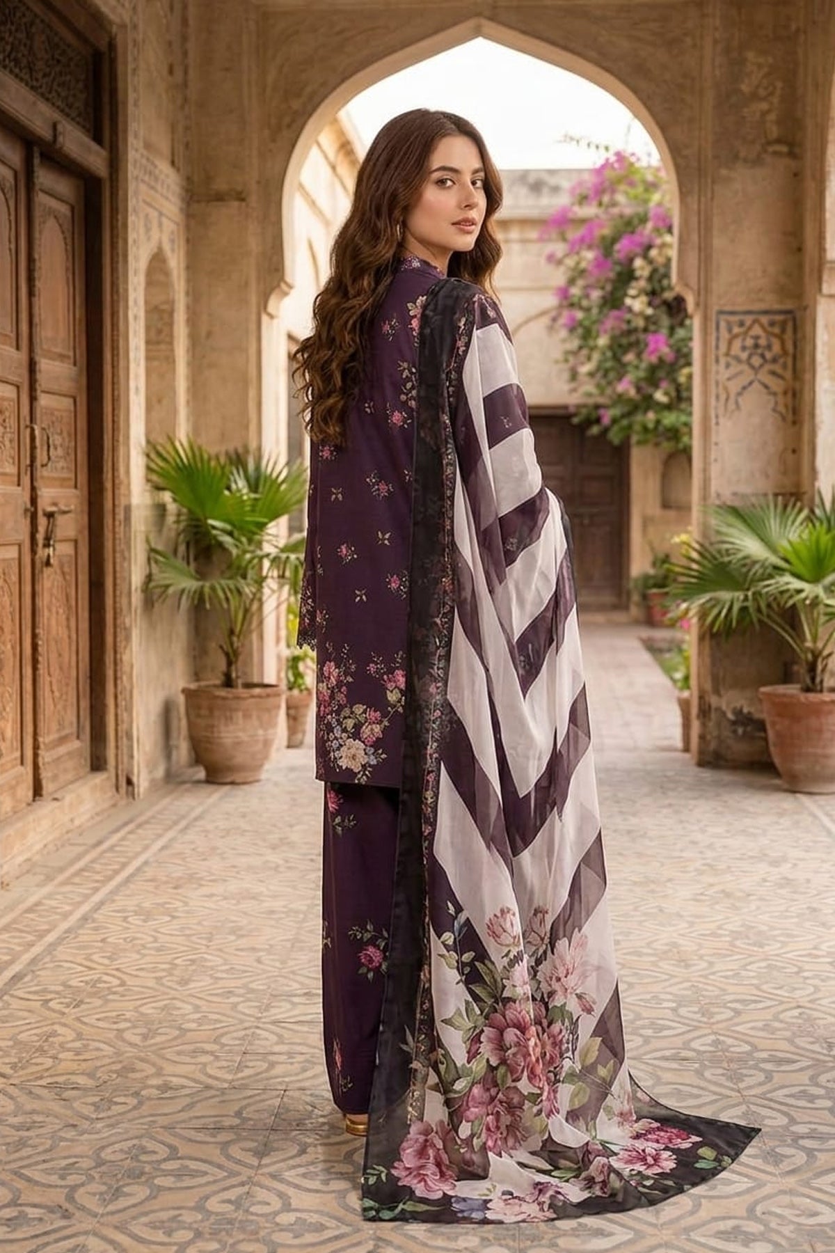 3 Piece Lawn Suit-Printed