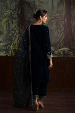 3 Piece - Embroidered Velvet Suit