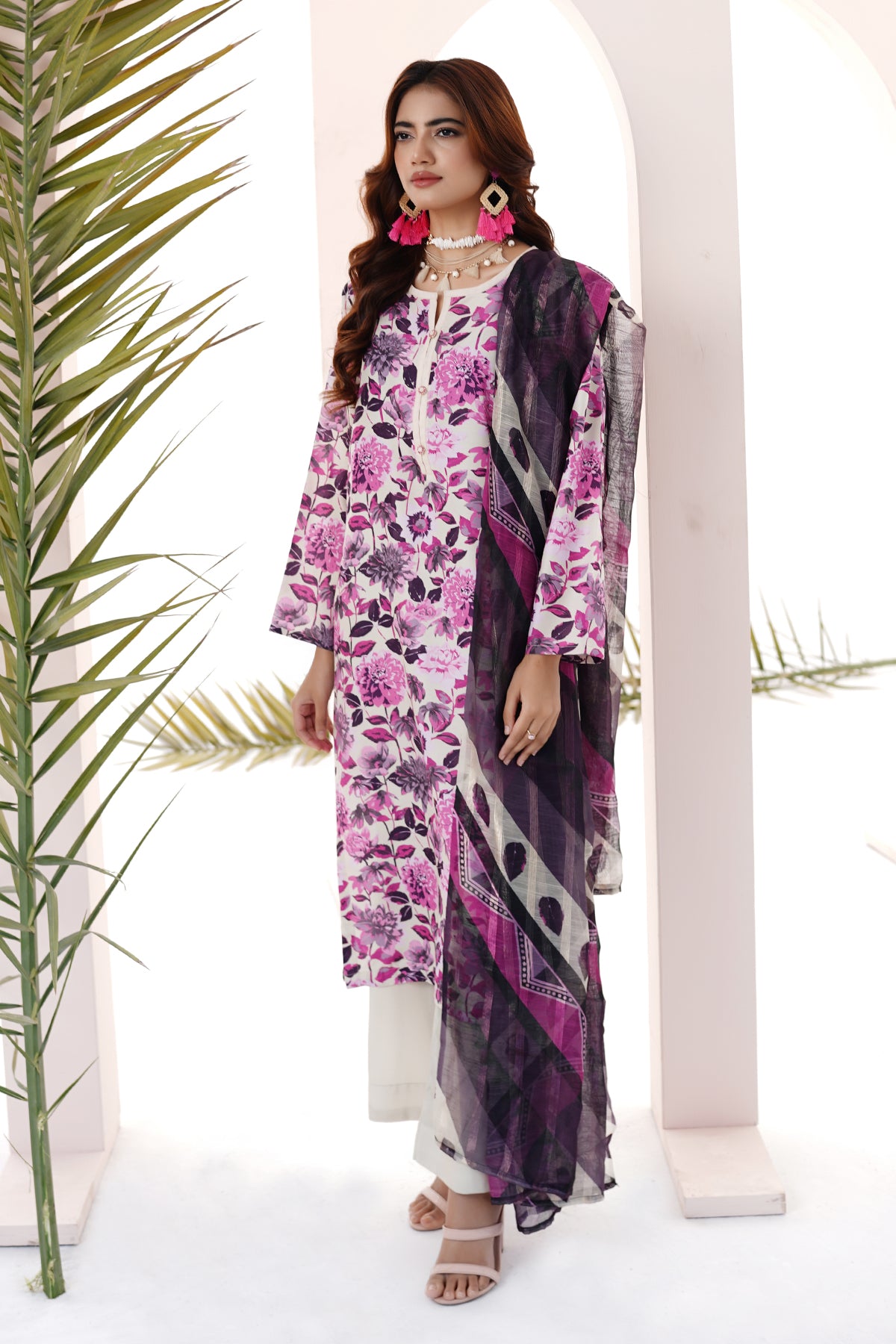 3 Piece Lawn Suit-Printed