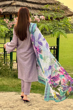 3Pc - Embroidered Zarri Lawn Dress