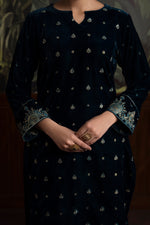 3 Piece - Embroidered Velvet Suit