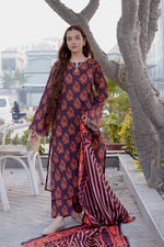 3 Piece Khaddar Suit-Printed