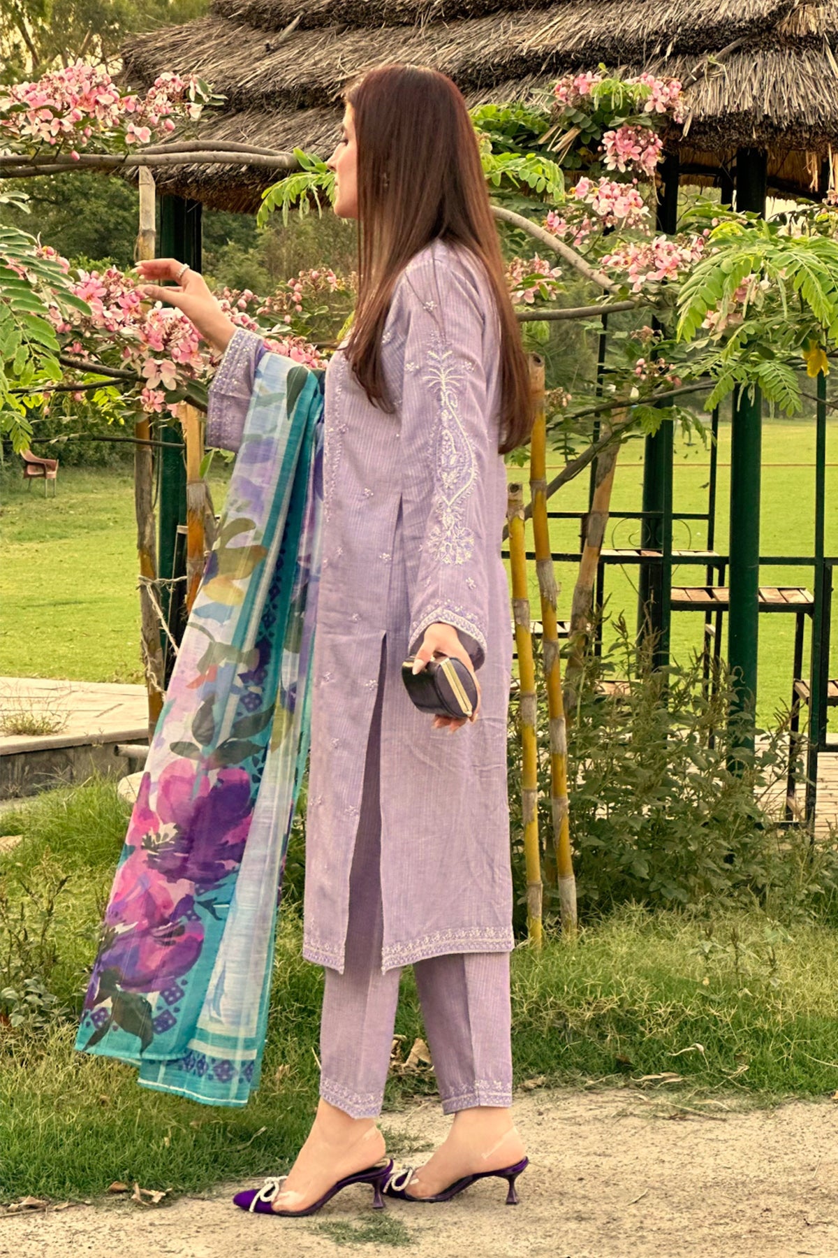 3Pc - Embroidered Zarri Lawn Dress