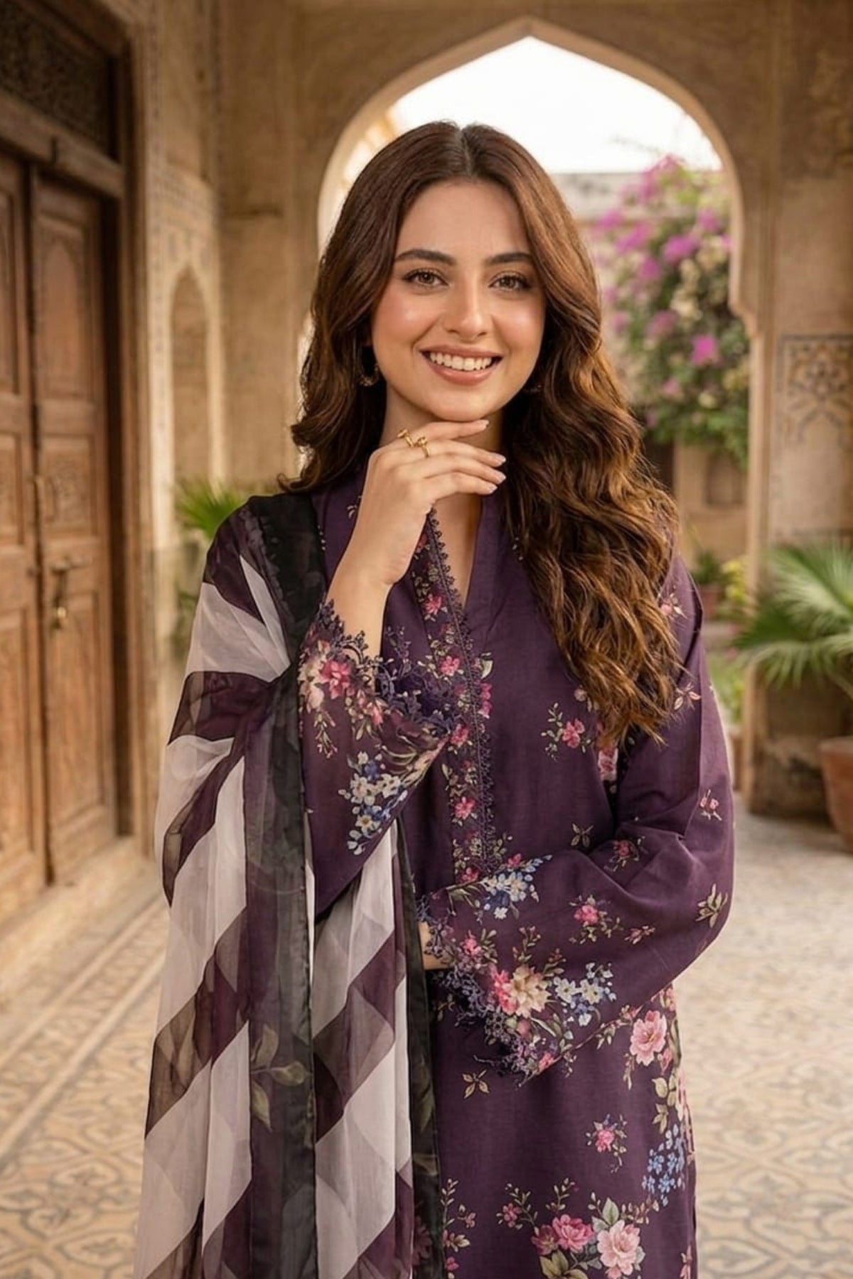 3 Piece Lawn Suit-Printed