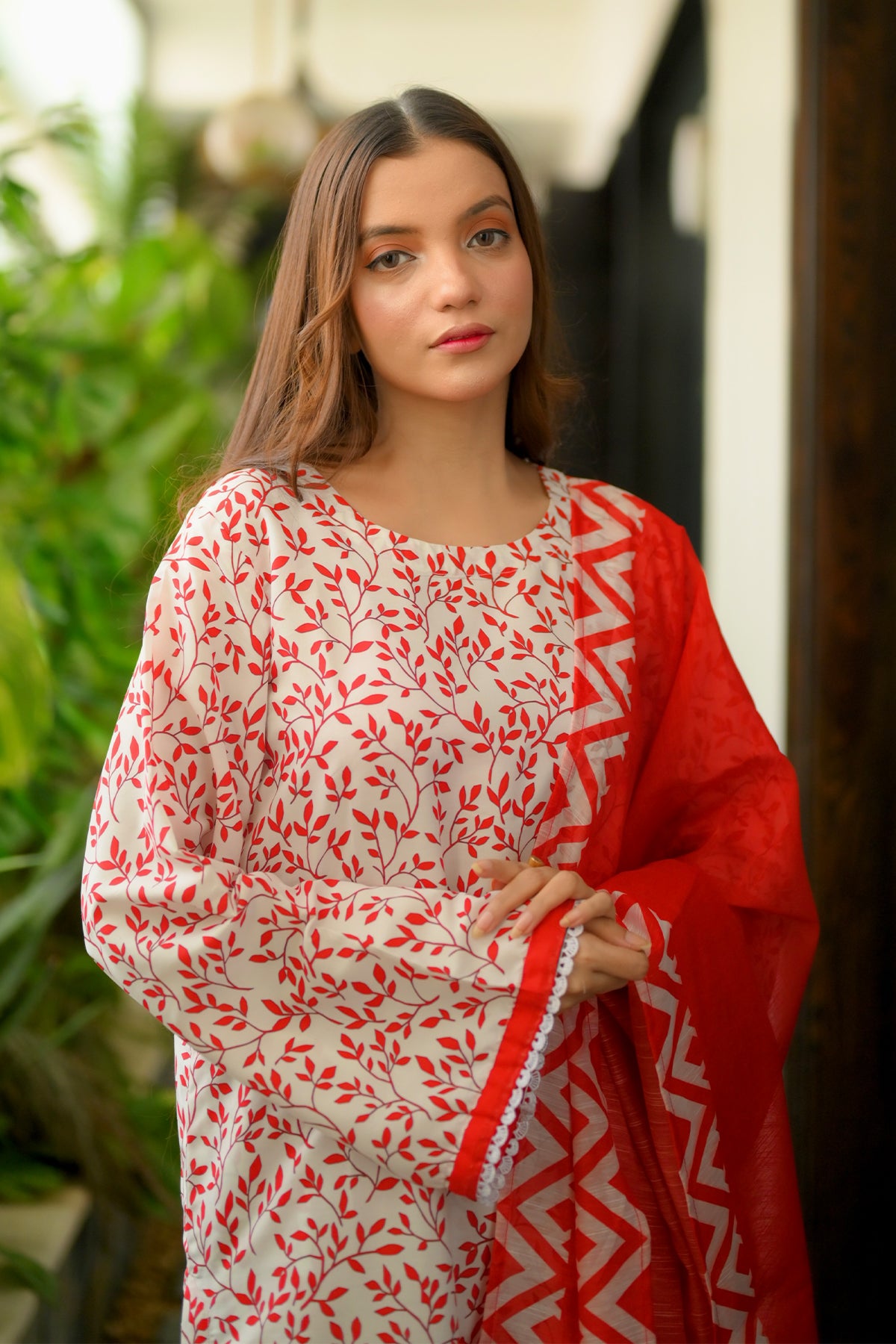 3 Piece Cambric Suit-Printed