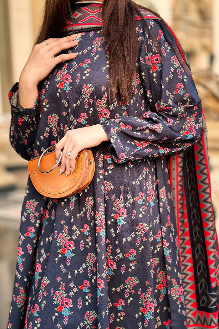 3 Piece Cambric Suit-Printed