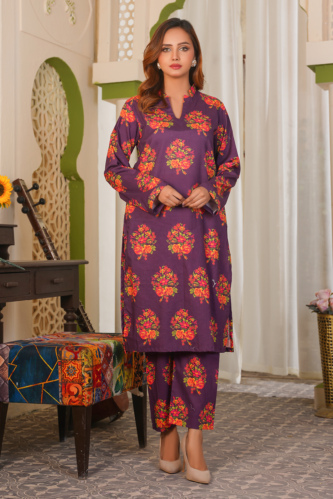 2 Piece Khaddar Suit-Printed