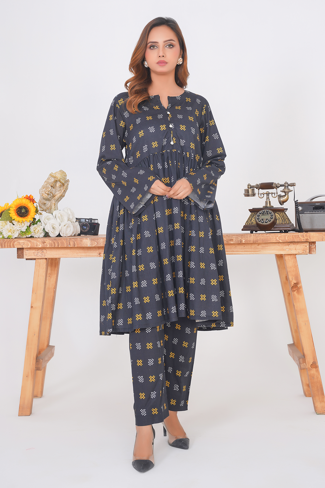 2 Piece Khaddar Suit-Printed