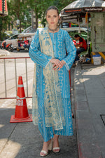 3 Piece Cambric Suit-Printed