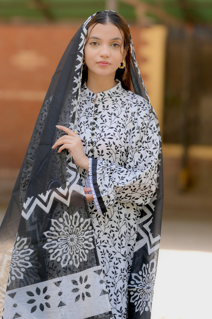 3 Piece Cambric Suit-Printed