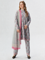 3 Piece Cambric Suit-Printed