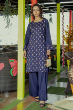 2Pc - Embroidered Solid Dress