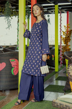 2Pc - Embroidered Solid Dress