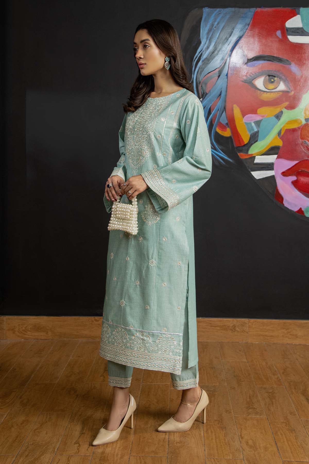 2Pc - Embroidered Zarri Lawn Dress