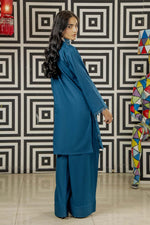 2Pc - Embroidered Solid Dress