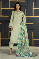 3Pc - Embroidered Zarri Lawn Dress