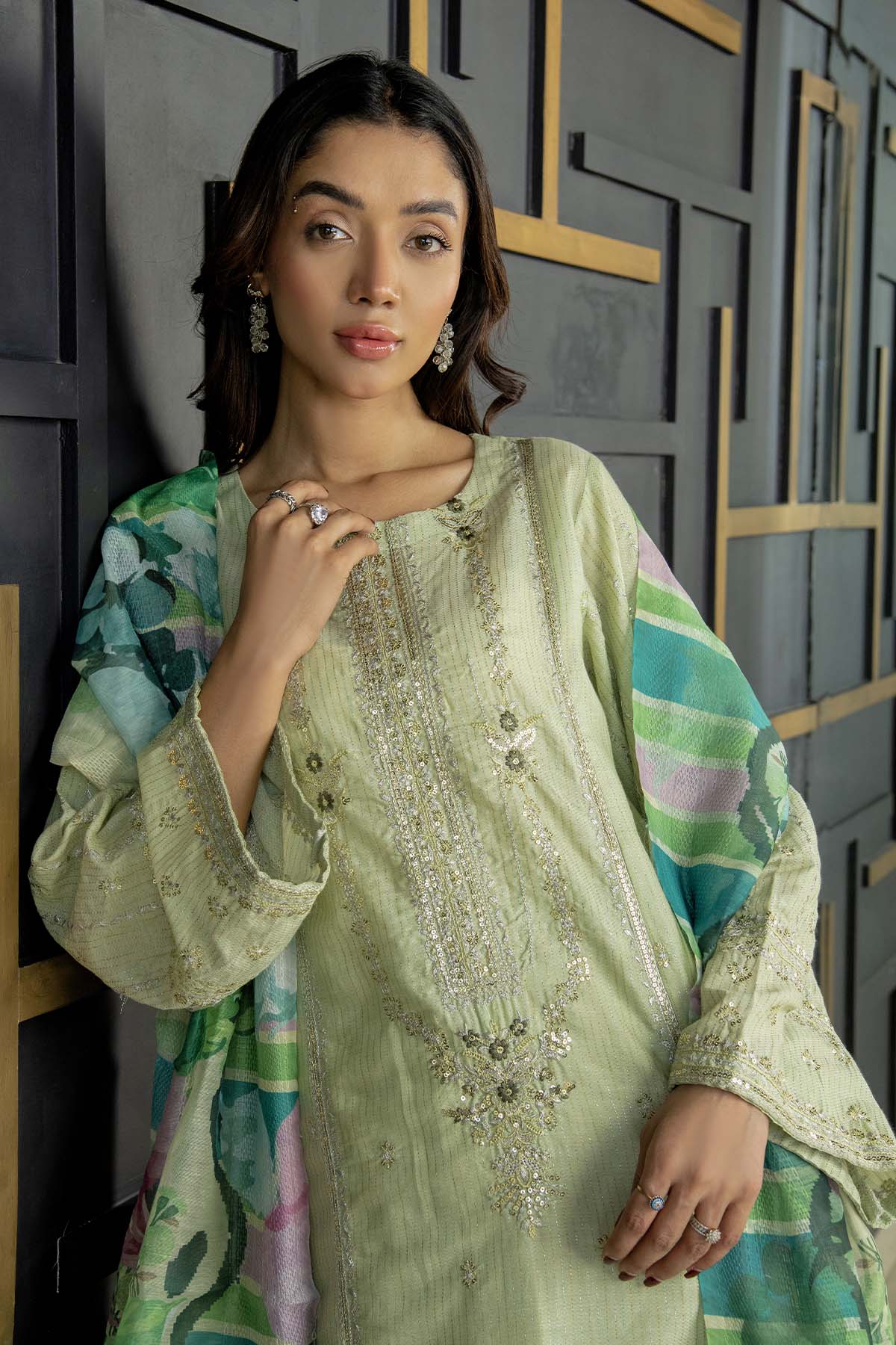 3Pc - Embroidered Zarri Lawn Dress